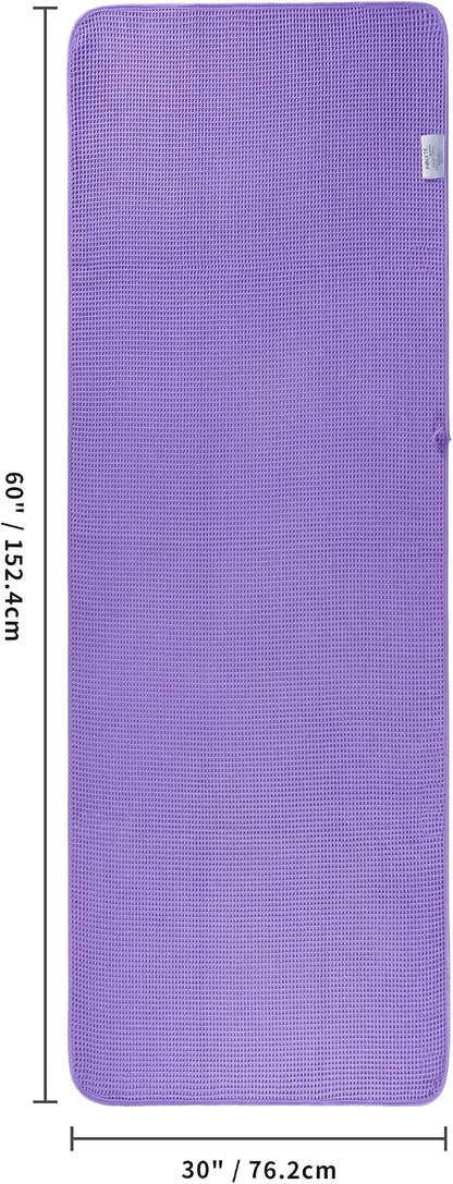 POLYTE 430 GSM Poly Blend Microfiber Quick Dry Waffle Bath Towel, 30x60 in | 4 Pack, Oversize, Lint Free, Body Towel