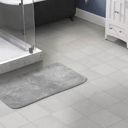 Garland Rug Traditional Nylon Washable Platinum Gray 30" X 50" Bath Rug - Soft, Absorbent, And Stylish for Your Bathroom