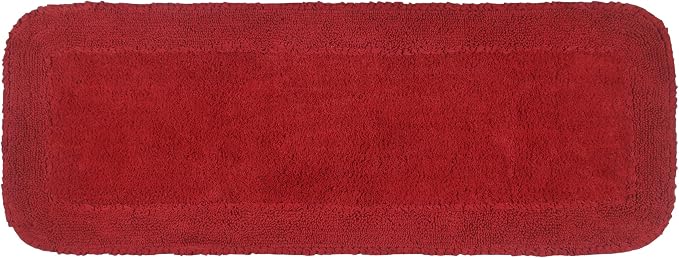 Home Weavers Radiant Collection 100% Cotton Bathroom Rugs Set, Bathroom Décor, Washable Rug, Extra Soft and Absorbent Bath Rug, Kitchen Mat, Bath Mat Set, Bath Floor Mat Non Slip, 21"x54" Runner, Red