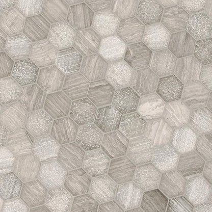 MSI Honeycomb Hexagon Natural Marble Tile for Kitchen Backsplash, Wall Tile for Bathroom, Floor Tile, Accent Wall Tile, and Shower Wall