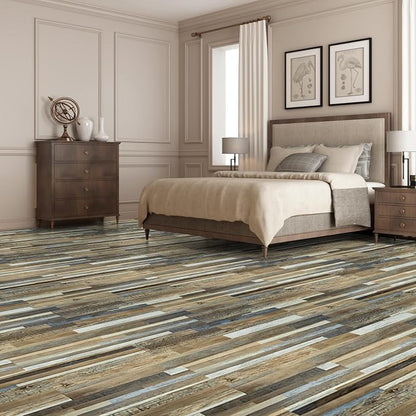 Art3d Wood Texture Peel and Stick Vinyl Floor Planks, 36-Pack, Aspen Yellow | Cover 54 sq.ft, Waterproof, Self-Adhesive, Scratch Resistant, Premium Vinyl, Ideal for Bedroom, Living Room, Kitchen, RV