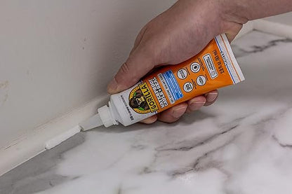 Gorilla 100% Silicone Caulk, Waterproof Sealant, 2.8oz Squeeze Tube (Pack of 2) – Clear -10 Year Mold Resistant Kitchen, Window, Bath, Marine, Door and More