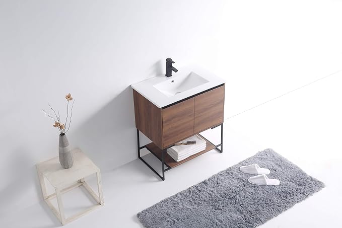 30 Inch Bathroom Vanity with Sink - Modern Knob Free Design, Elegant Space-Saving Solution for Your Bathroom - Durable, Bathroom Vanities for a Contemporary Look - Urbania Collection