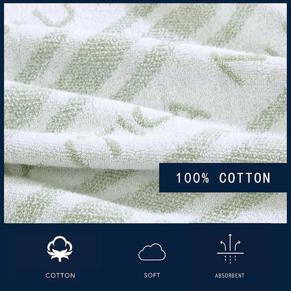 Nautica - Bath Towels, 100% Soft & Absorbent Plush Cotton Towels with Yarn Dye Loops, Medium Weight Bathroom Towels (Minera Greene, 6 Piece)