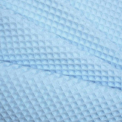 River Dream Cotton Blend Shower Curtain Set with Liner, Sky Blue, 71x74 | Waffle Weave, No Hook Needed, with Snap in Replacement Liner, Top Sheer Window, Hotel Quality Fabric for Bathroom