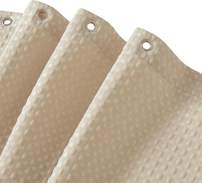 Madison Park Arbor Waffle Extra Wide Shower Curtain, 108 x 72, Beige Solid | Adds Privacy, Machine Washable, Farmhouse, OEKO-TEX Certified Bathroom Curtain, 3M Scotchgard Moisture Management