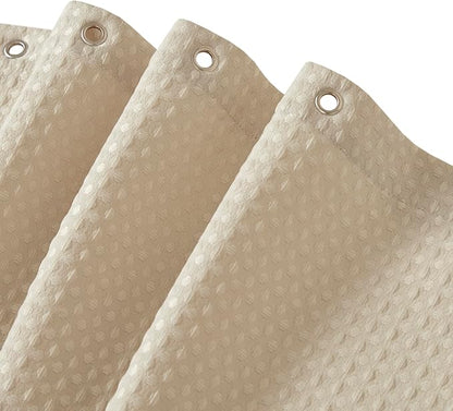Madison Park Arbor Waffle Extra Long Shower Curtain, 72 x 84, Beige Solid | Adds Privacy, Machine Washable, Farmhouse, OEKO-TEX Certified Bathroom Curtain, 3M Scotchgard Moisture Management