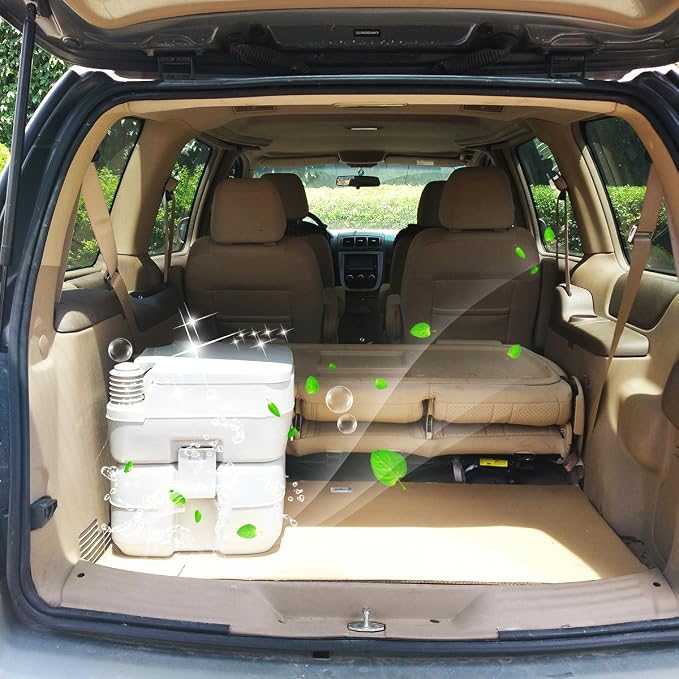 Excelvan 5.3 Gallon 20L Flush Portable Potti Outdoor Indoor Travel Camp Toilet for RV Car, Boat, Caravan, Campsite, Hospital
