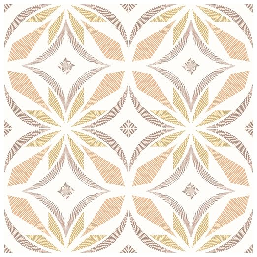 MORCART 20PCS 7.87" x 7.87" Peel and Stick Floor Tile, Orange | Self-Adhesive DIY Vinyl Flooring, Removable and Waterproof Tile Sticker for Bathroom, Kitchen, Wall, Bedroom, Stairs