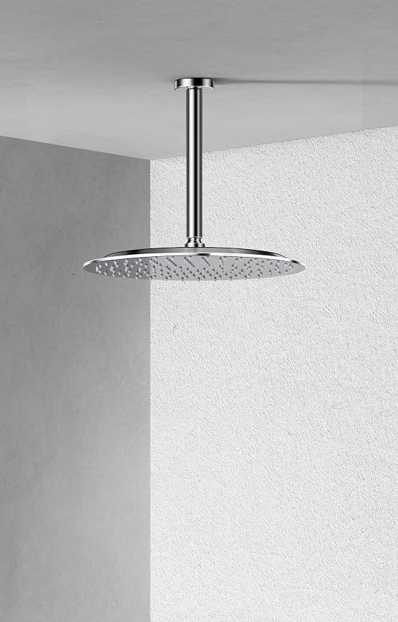 VBFF-Shower Head,rain shower head, 12 inch- Round Shower Head, 1.8 GPM Flow Rate, rainfall showerhead,VBFF13 (Chrome)