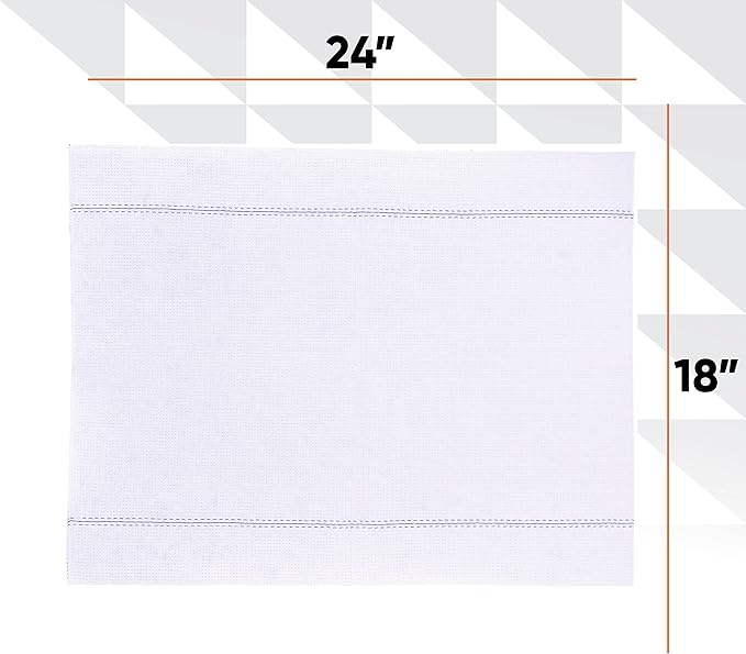 Superio Squeegee Mopping Towel Floor Cloth White Cloth for Cuban Style Mop, Israeli Sponga, Kitchen, Bathroom Cleaning, Tile, Stone, Wood, Floor Washing, Drying Towel -18"x24", 3 Pack