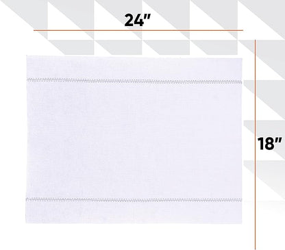 Superio Squeegee Mopping Towel Floor Cloth White Cloth for Cuban Style Mop, Israeli Sponga, Kitchen, Bathroom Cleaning, Tile, Stone, Wood, Floor Washing, Drying Towel -18"x24", 3 Pack