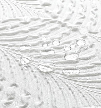 72x84 Extra Long Shower Curtain, White 3D Embossed Half Bath Curtain