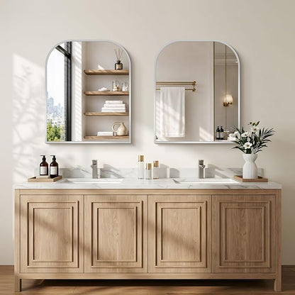 COFENY Bathroom Mirror, 30x36 inch Silver Rectangle Wall Mounted Mirror with Thin Frame, Bathroom Vanity Mirrors for Over Sink, Entryway, Living Room, Bedroom