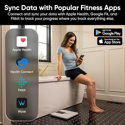 Wyze Smart Scale BodyScan with Handle, 8-Electrode Body Composition Scale | Segmental Analysis, Scale for Body Weight, BMI, Body Fat & Muscle Mass, 4.7-inch LED Display, 400 lbs Capacity