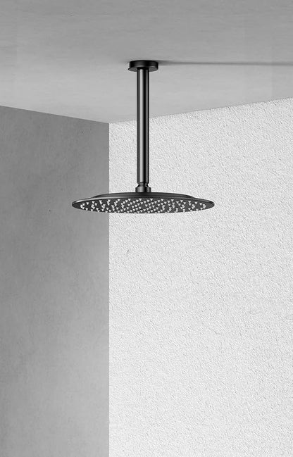VBFF-Shower Head,rain shower head, 10 inch- Round Shower Head, 1.8 GPM Flow Rate, rainfall showerhead,VBFF12 (Matte Black)