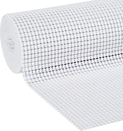 EasyLiner Select Grip Shelf Liner - Easy to Install & Cut to Fit - Non Slip, Non Adhesive, Drawer Shelf & Cabinet Liner for Kitchen, Bathroom, Pantry Cupboards - 12in. x 10ft. - White - 6 Rolls