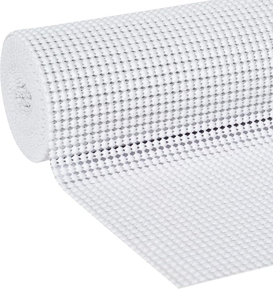 EasyLiner Select Grip Shelf Liner - Easy to Install & Cut to Fit - Non Slip, Non Adhesive, Drawer Shelf & Cabinet Liner for Kitchen, Bathroom, Pantry Cupboards - 12in. x 10ft. - White - 6 Rolls