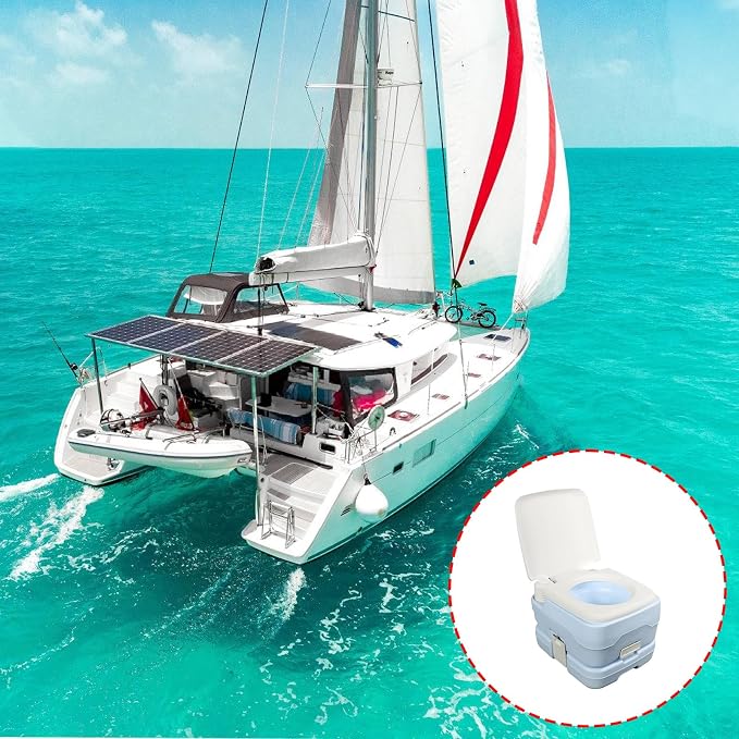 Transportable Sanitation Structure 10L Capacity Manual Flush Fan T Shape Sprinkle Inflexible POLYETHYLENE Substance for Outdoor Entertainment Transportable Toilet