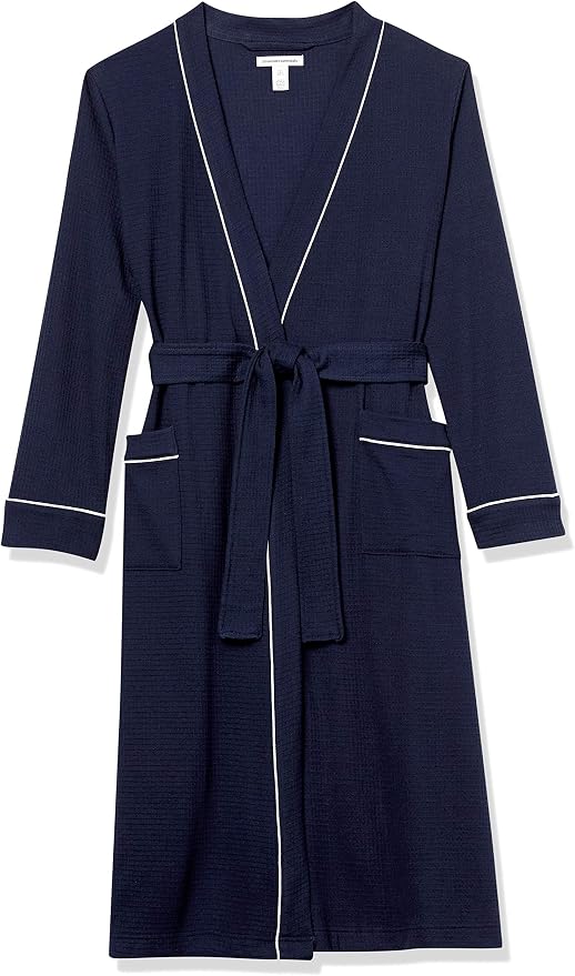 Amazon Essentials Women's Lightweight Waffle Full-Length Bath Robe (Available in Plus Size)
