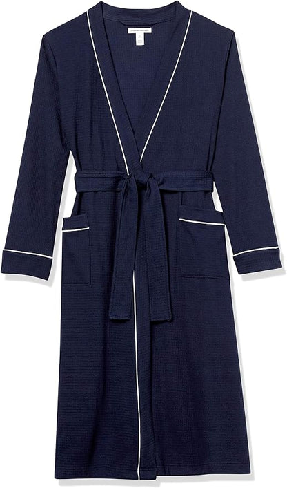 Amazon Essentials Women's Lightweight Waffle Full-Length Bath Robe (Available in Plus Size)
