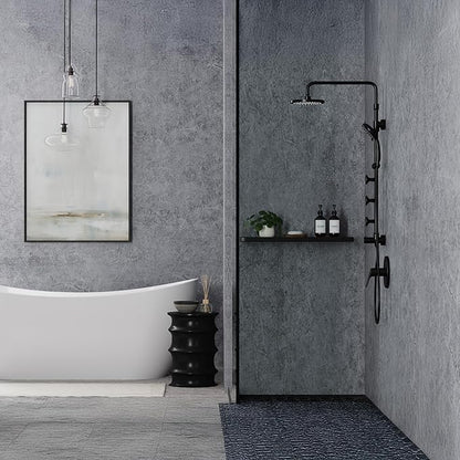 Lanikai Rain Shower Head with Handheld Spray Combo - 1028-MB-1.8GPM, Matte Black - 8" Rain Showerhead with Handheld Sprayer, 3 Spray Jets, 5-Function Rainfall Shower Head with Hose, 1.8 GPM