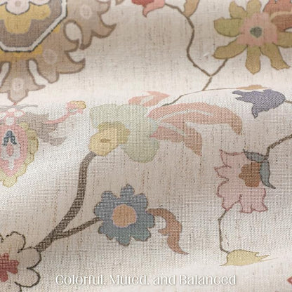 Boho Floral Shower Curtain, Vintage Cottage Core Shower Curtains for Bathroom, 72Wx72H Inch