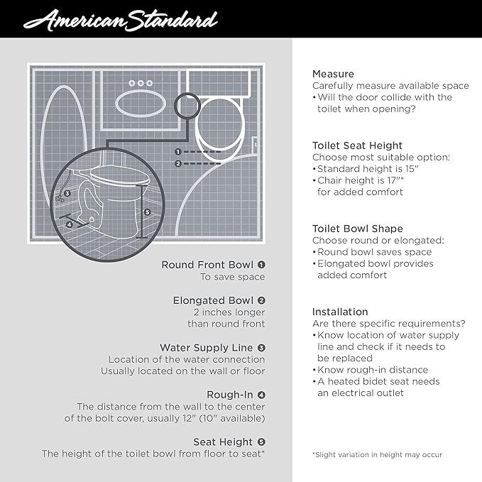 American Standard 215AA004.020 Cadet PRO Right Height Elongated 1.6 gpf 2-Piece Toilet, White