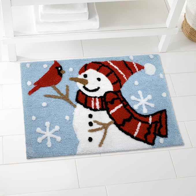 Avanti Linens - Christmas Bathroom Rug 20x30, Soft & Absorbent Cotton | Christmas Design, Soft & Absorbent, Non-Slip Backing, Machine Washable, Holiday Bathroom Décor