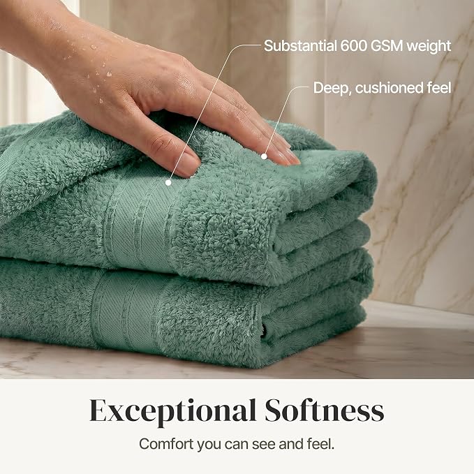 Modern Threads 4-Pack SpunLoft Bath Towel 30x54 - Eucalyptus