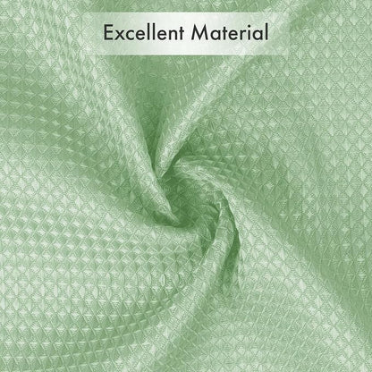 AmazerBath Mint Green Shower Curtain Waffle Textured, Light Green Shower Curtain Fabric Thick Heavy Duty 240GSM, Hotel Quality Bathroom Shower Curtains, Premium Polyester, 72 x 72 Inches
