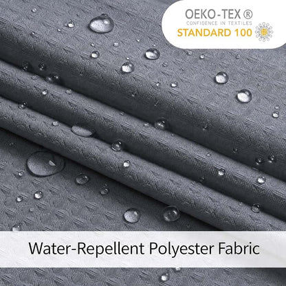Grey Stall Shower Curtain 36 x 72 Inch, Textured Soft Fabric Waffle Narrow Size Modern Shower Small Curtain for Bathroom Hotel, Machine Washable, Water Resistant, 36Wx72L Inches
