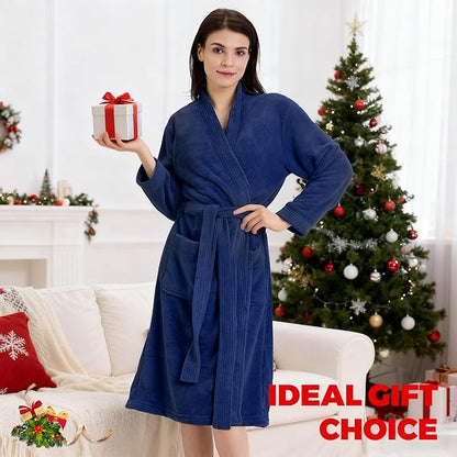 Towel Robe for Women – Soft Absorbent Kimono Bathrobe, Quick-Dry Spa Shower & Hotel Use