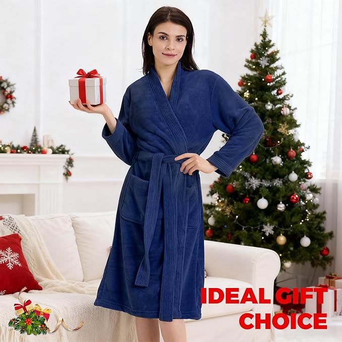 Towel Robe for Women – Soft Absorbent Kimono Bathrobe, Quick-Dry Spa Shower & Hotel Use