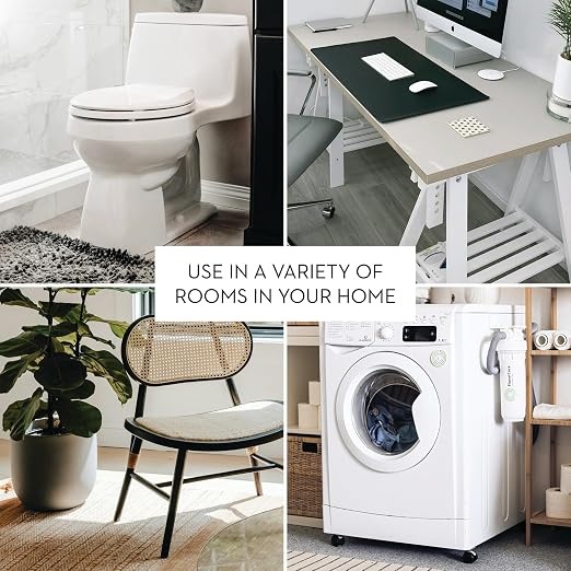 iDesign Small Plastic Bathroom Trash Can, Orange | Slim Rectangle, For Bedroom, For Office, For Dorm