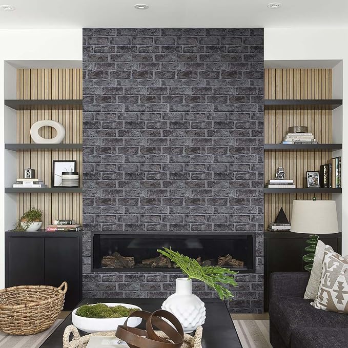 Commomy Thicker Grey Peel and Stick Backsplash-10 pcs of 12" x 12" - 3D Adhesive Peel and Stick Tiles Backsplash for Kitchen, Bathroom, Removable, Waterproof, Vinyl Wall Tile