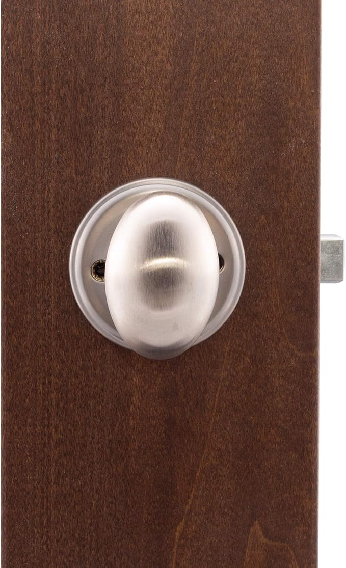 Copper Creek EK2020SS Egg Door Knob, Passage Function, 1 Pack, in Satin Stainless