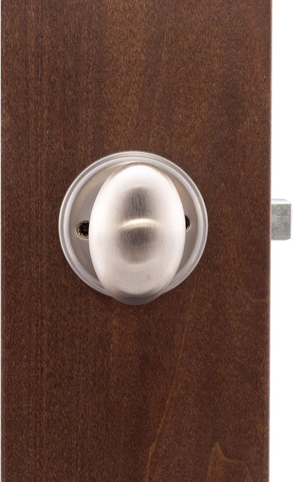 Copper Creek EK2020SS Egg Door Knob, Passage Function, 1 Pack, in Satin Stainless