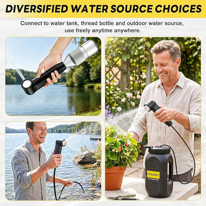 Portable Bidet for Travel, High Pressure Electric Bidet for Women & Men, 1600mAh Battery, Dual Adjustable Spray Modes, LED Display, 2.5L Tank, IPX6 Waterproof Handheld Bidet for Camping & Home