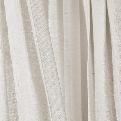 Lush Decor Linen Button Shower Curtain, 72" W x 78" L, Off White - Extra Long Shower Curtains - White Shower Curtain Fabric - Farmhouse Bathroom Decor