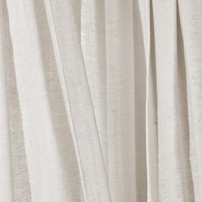 Lush Decor Linen Button Shower Curtain, 72" W x 84" L, Off White - Extra Long Shower Curtains - White Shower Curtain Fabric - Farmhouse Bathroom Decor