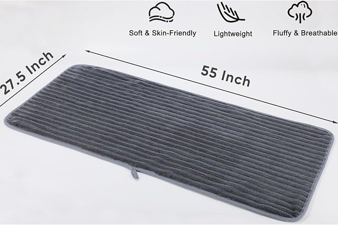 Luxury 2-Piece Quick-Dry Bath Towel Set 27.5X 55 Inches – Ultra Soft Microfiber for Bathroom, Bar, Pool, Gym & Travel – Elegant Twill Design