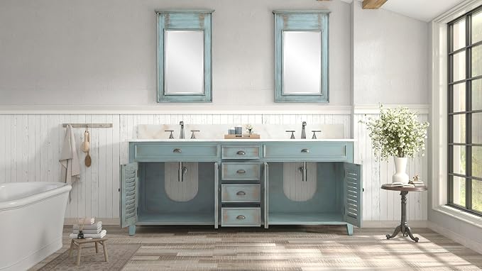60” Cottage look Abbeville Bathroom Double Sink Bathroom Vanity CF88323-60BU