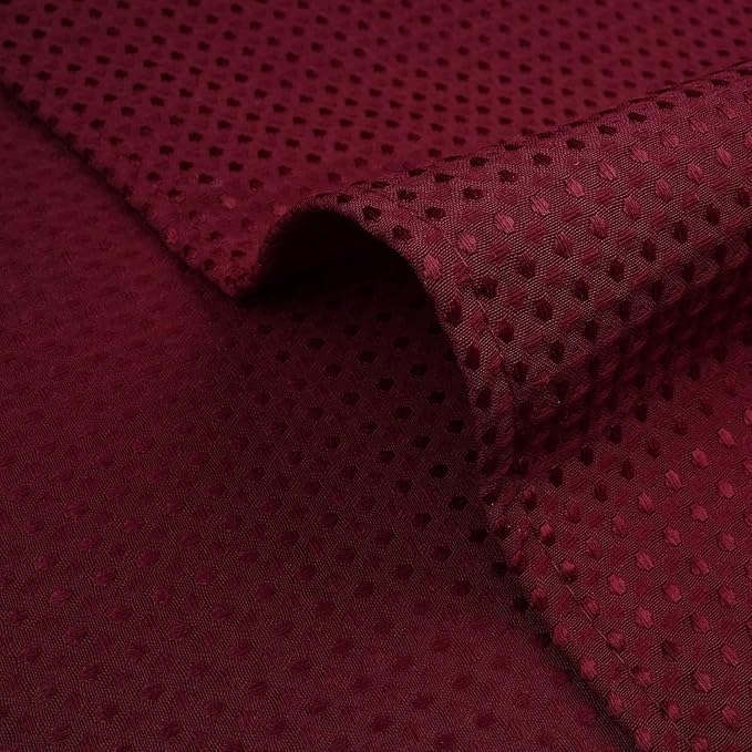 River Dream Waffle No Hook Shower Curtain with Liner,Red Rio,71x74 | Dotted Waffle,Snap-in Liner,Heavy Duty,Quick Dry,Mesh Top Window,With Bottom Magnets,Hotel-Grade,Washable,Standard Size