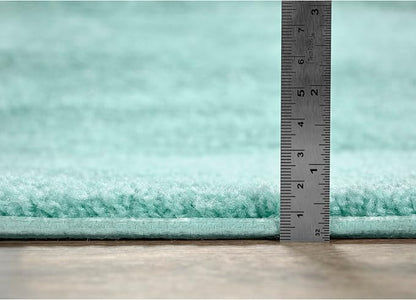 Garland Rug Traditional Nylon Washable Sea Foam 4 Piece Set - Lid, Contour, 2 Bath Rugs - Soft, Absorbent, and Stylish for Your Bathroom