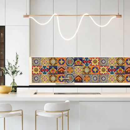 24 PCS Peel and Stick PVC Tile Stickers Waterproof Removable | for Kitchen Bathroom Backsplash, Waterproof Self-Adhesive Removable Decals, Easy DIY Decor, Smooth Surfaces, 5.91x5.91in