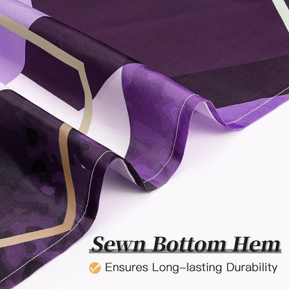 Litabel Small Stall Shower Curtain Set, Geometric Bathroom Decor 36x72 | Narrow Half Modern Minimalist Shower Curtais, Purple Geometric Art Print Abstract Waterproof Bath Curtain