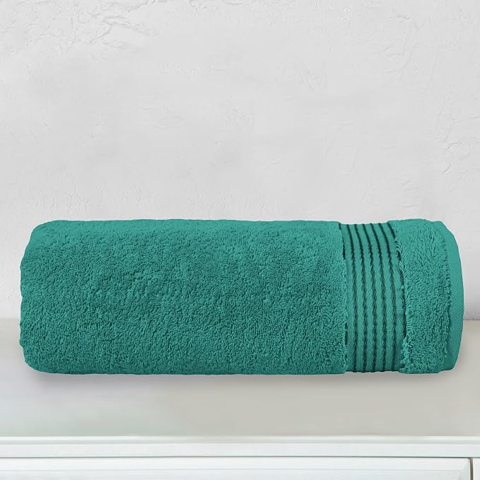 Elegant Comfort Premium Turkish Cotton 1 Piece Jumbo Bath Towel - 35 x 70 inch, Luxurious Hotel Spa Quality 100% Turkish Cotton Large Bath Towel - Highly Absorbent - Soft Bathroom Towel, Turquoise