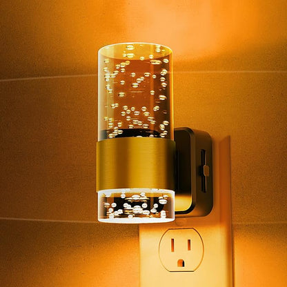 L LOHAS LED Night Light, Modern Night Lights Plug into Wall | Dimmable Amber Night Light with Auto Light Sensor, Wall Sconce-style Design Nightlight for Bathroom, Bedroom, Hallway
