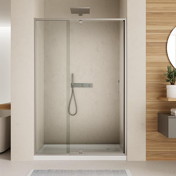 Royal Guard 38-42" W x 71" H Pivot Glass Shower Door,Chrome | Shower Doors with 4-Inch Adjustable Width, 6mm SGCC Tempered Glass, Reversible Installation,Magnetic Closing&Waterproof